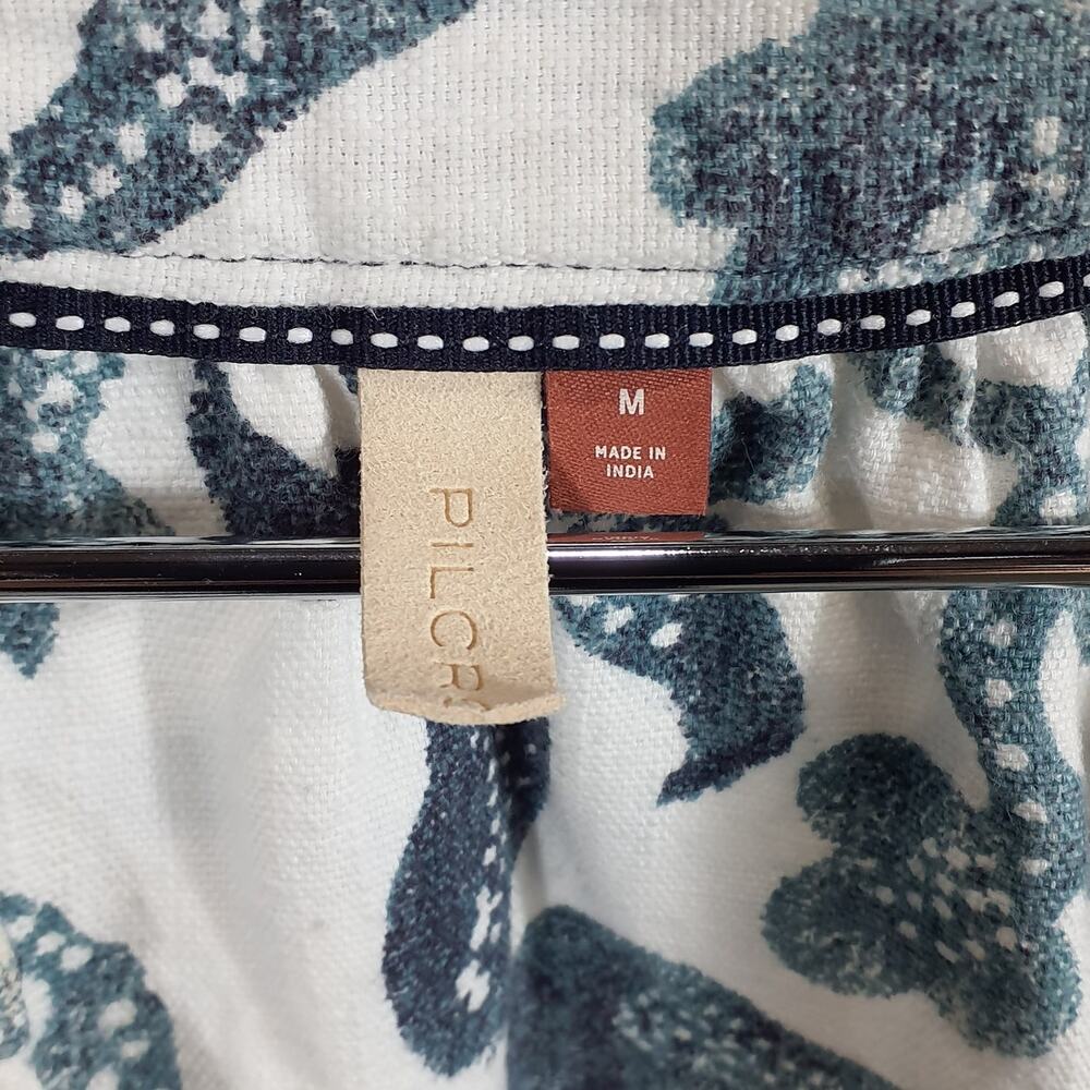 Anthropologie Printed Blue Pilcro Puff-Sleeve Tunic Size M - Picture 4 of 6